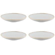 Load image into Gallery viewer, Casa Alegre Gold Stone White Deep Plate, Set of 4