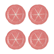 Load image into Gallery viewer, Bordallo Pinheiro Cabbage Pink Dessert Plate, Set of 4