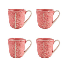 Load image into Gallery viewer, Bordallo Pinheiro Cabbage Pink Mug, Set of 4