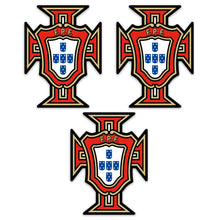 Load image into Gallery viewer, Portugal FPF Crest Stickers – Portuguese Football Federation Logo, Set of 3