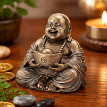 Load image into Gallery viewer, Laughing Buddha Statue Holding Yuanbao with Two Hands