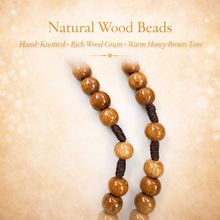 Load image into Gallery viewer, Handcrafted Our Lady of Aparecida Rosary, Natural Wood Beads, Bronze Corpus Crucifix, Catholic Gift
