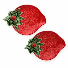 Load image into Gallery viewer, Bordallo Pinheiro Strawberries Olive Dish, Set of 2