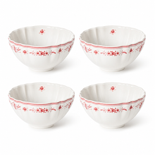 Load image into Gallery viewer, Costa Nova Vila White & Red 12 Piece Dinnerware Set