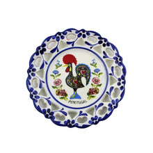 Load image into Gallery viewer, Traditional Portuguese Blue Floral Rooster 5&quot; Decorative Plate
