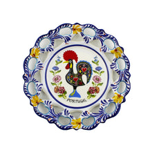 Load image into Gallery viewer, Traditional Portuguese Blue Floral Rooster 7.5" Decorative Plate