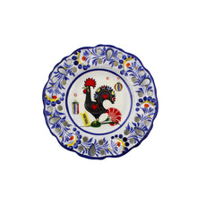 Load image into Gallery viewer, Traditional Portuguese Blue Floral Rooster 6&quot; Decorative Plate
