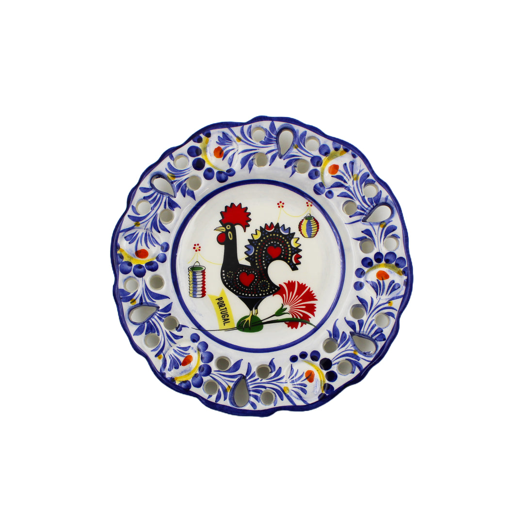 Traditional Portuguese Blue Floral Rooster 6