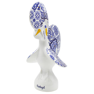Traditional Portuguese Blue & White Tile Azulejo Ceramic Good Luck Rooster