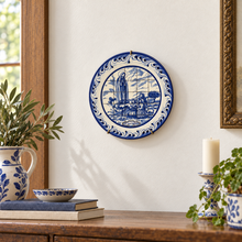 Load image into Gallery viewer, Hand-Painted Portuguese Ceramic Azulejo Plate – Fatima Design, 7.5"