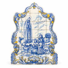 Load image into Gallery viewer, Our Lady of Fátima Ceramic Wall Plaque, Handmade in Portugal, 7.75"
