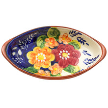 Load image into Gallery viewer, Xarazarte Primavera Floral Small Serving Platter, Hand-Painted Terracotta