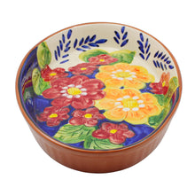 Load image into Gallery viewer, Xarazarte Primavera Floral Oval Serving Dish, Hand-Painted Terracotta