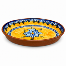 Load image into Gallery viewer, Xarazarte Azulejo Sol Oval Platter, Hand-Painted Terracotta