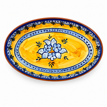 Load image into Gallery viewer, Xarazarte Azulejo Sol Oval Platter, Hand-Painted Terracotta