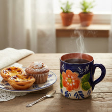 Load image into Gallery viewer, Xarazarte Primavera Floral Mug Set of 2, Hand-Painted Terracotta