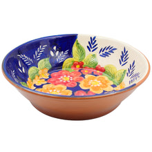 Load image into Gallery viewer, Xarazarte Primavera Floral Salad Bowl, Hand-Painted Terracotta