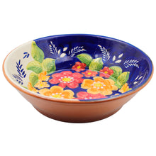 Load image into Gallery viewer, Xarazarte Primavera Floral Salad Bowl, Hand-Painted Terracotta