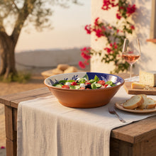Load image into Gallery viewer, Xarazarte Primavera Floral Salad Bowl, Hand-Painted Terracotta