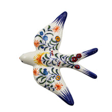 Load image into Gallery viewer, Traditional Multicolor Hand-Painted Ceramic Blue and White Decorative Swallow, Large

