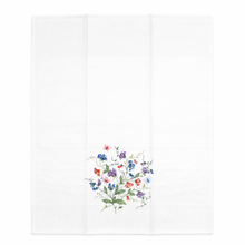 Load image into Gallery viewer, Portuguese Embroidered Cotton Tea Towels – Set of 2, 100% Cotton (28" x 20.5") - Wildflowers & Butterflies