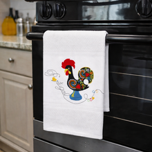 Load image into Gallery viewer, Portuguese Embroidered Cotton Tea Towels – Set of 2, 100% Cotton (28" x 20.5") - Portugal Rooster