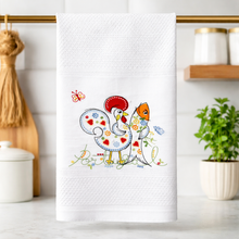 Load image into Gallery viewer, Portuguese Embroidered Cotton Tea Towels – Set of 2, 100% Cotton (28" x 20.5") - Rooster & Sardine
