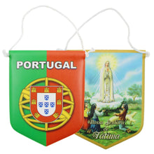 Load image into Gallery viewer, Portugal & Our Lady of Fátima Hanging Pennant – Double-Sided Banner