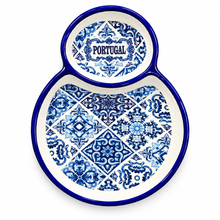 Load image into Gallery viewer, Portuguese Azulejo Ceramic Olive Dish with Pit Holder