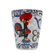 Load image into Gallery viewer, Traditional Portuguese Good Luck Rooster Ceramic Shot Glasses, Set of 4
