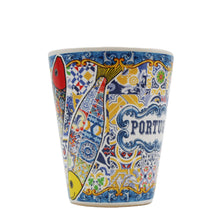 Load image into Gallery viewer, Traditional Portuguese Icons Tile Azulejo Ceramic Shot Glasses, Set of 4