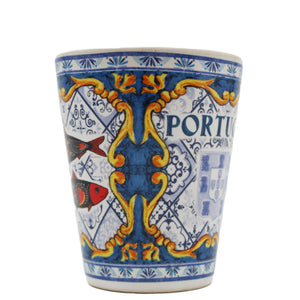 Traditional Portuguese Icons Ceramic Shot Glasses, Set of 4
