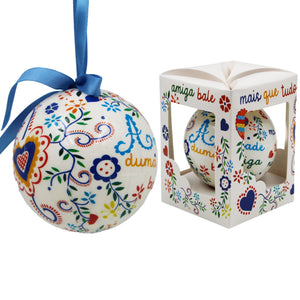 Traditional Viana Valentine Handkerchief Themed Christmas Ornament