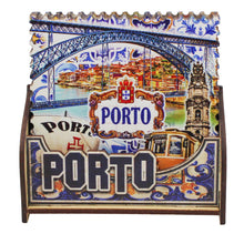 Load image into Gallery viewer, Porto Landmark Scenes Wooden Coasters - Set of 6 with Holder