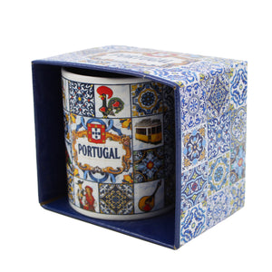 Traditional Portugal Icons Ceramic Mug with Gift Box