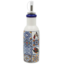 Load image into Gallery viewer, Portuguese Heritage Ceramic Olive Oil Dispenser, Traditional Azulejo and Cultural Icons