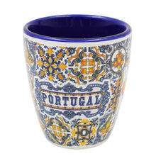Load image into Gallery viewer, Algarve Colorful Azulejo Pattern Ceramic Espresso Cup with Integrated Spoon