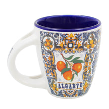 Load image into Gallery viewer, Algarve Colorful Azulejo Pattern Ceramic Espresso Cup with Integrated Spoon