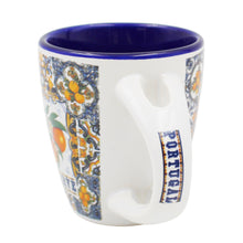 Load image into Gallery viewer, Algarve Colorful Azulejo Pattern Ceramic Espresso Cup with Integrated Spoon
