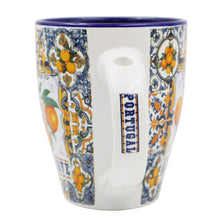 Load image into Gallery viewer, Algarve Colorful Azulejo Pattern Ceramic Mug with Integrated Spoon