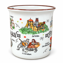 Load image into Gallery viewer, Portugal Landmarks Ceramic Mugs – Set of 2, 8 oz Each
