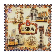 Load image into Gallery viewer, Lisboa Landmark Scenes Wooden Coasters - Set of 6 with Holder