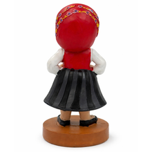 Load image into Gallery viewer, Portuguese Minho Girl Figurine: Traditional Folk Costume Statue with Headscarf & Dress