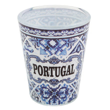 Load image into Gallery viewer, Portuguese Azulejo Shot Glass Set – Blue Tile Design, Set of 2