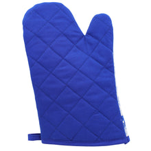 Load image into Gallery viewer, Portugal Sardines Oven Mitt and Pot Holder Set – Blue Azulejo Fish Design