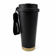 Load image into Gallery viewer, Portugal Stainless Steel Double Wall Vacuum Bottle – Barcelos Rooster & Crest Design Travel Mug with Carry Loop