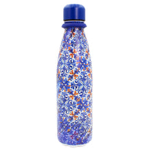 Load image into Gallery viewer, Portuguese Azulejo Stainless Steel Water Bottle – Blue Tile Pattern & Carry Loop