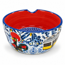 Load image into Gallery viewer, Ceramic Garlic Grater & Herb Stripper Bowl – Portugal Tile & Icons Design