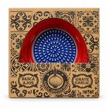 Load image into Gallery viewer, Ceramic Garlic Grater & Herb Stripper Bowl – Portugal Tile & Icons Design