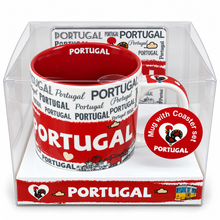 Load image into Gallery viewer, Portugal Ceramic Coffee Mug & Cork-Backed Coaster Gift Set, 10 oz